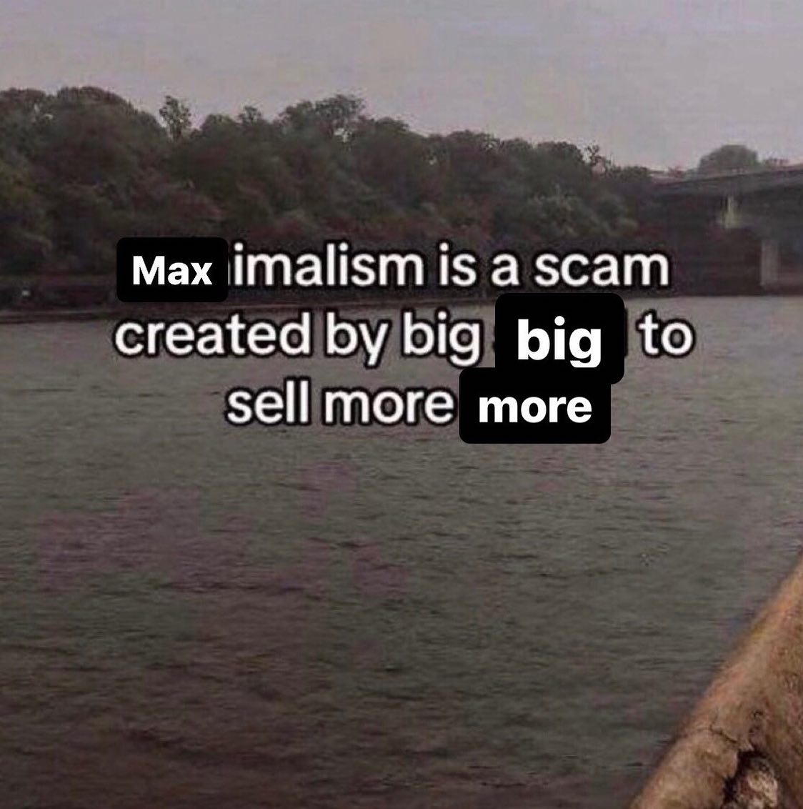 Мах imalism is а scam created big big to sell more more