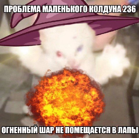 ПРОБЛЕМА МАЛЕНЬКОГО ОГНЕННЫЙ ШАР НЕПОМЕЩАЕТСЯ В ЛАПЫ