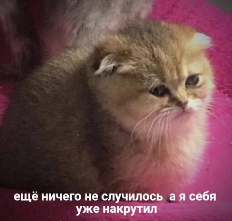 еще ничего не случилось себя уже накрутил