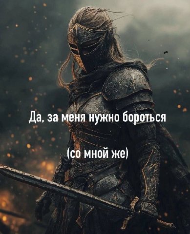 Да, за меня нужно бороться мной же)