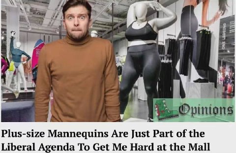 Plus-size Mannequins Are Just Part of the Liberal Agenda To Get Me Hard at the Mall