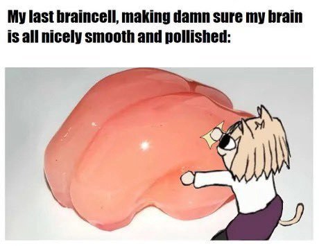 My last braincell, making damn sure my brain is all nicely smooth and pollished: у