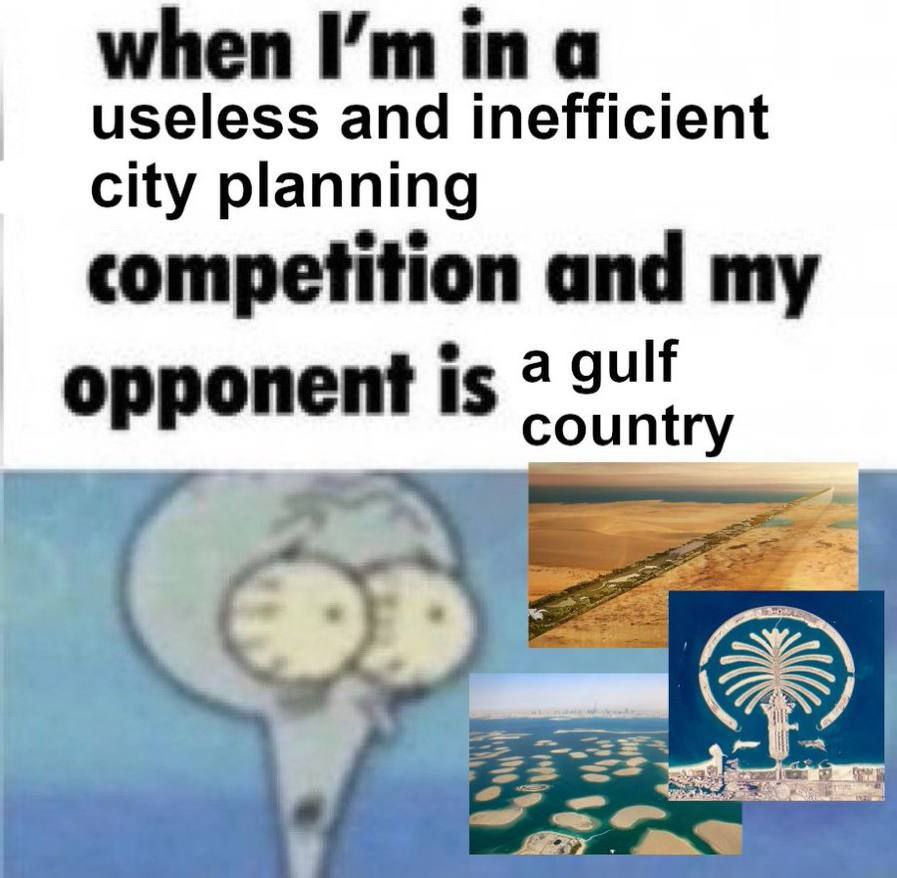 when in a useless and inefficient city planning competition and my a guif opponent 15 country