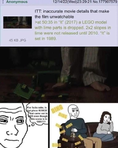 Anonymous 2/14 No.17790/7579 ITT: inaccurate movie details that make the film unwatchable vith lime parts is dropped. slopes in lime were not released until 2010. is 45 JPG set in 1989 For fucks sake,