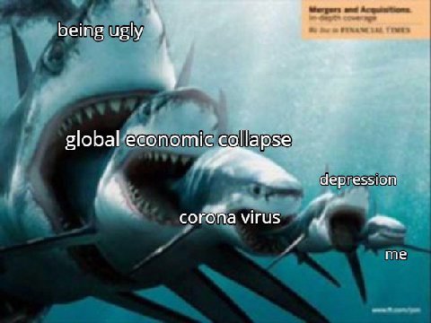 being ugly global economic collapse depression virus me