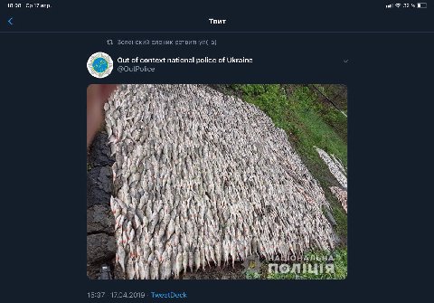18:08 апр. all 3 32% TBUT 13 Зеленский слоник ретвитнул(-а) Out of context national police of Ukraine @OutPolice у if и Я А А ANS 15:37 17.04.2019 TweetDeck