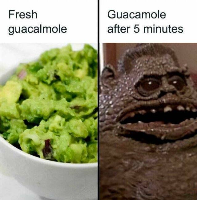 Fresh Guacamole after 5 minutes guacalmole