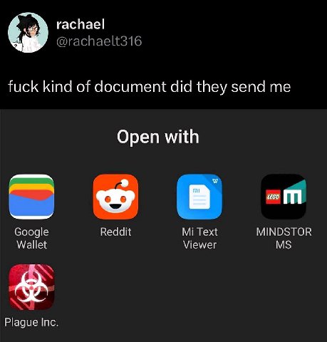 rachael @rachaelt316 fuck kind of document did they send me Open with 1 Google Reddit Text MINDSTOR Wallet Viewer Plague Inc