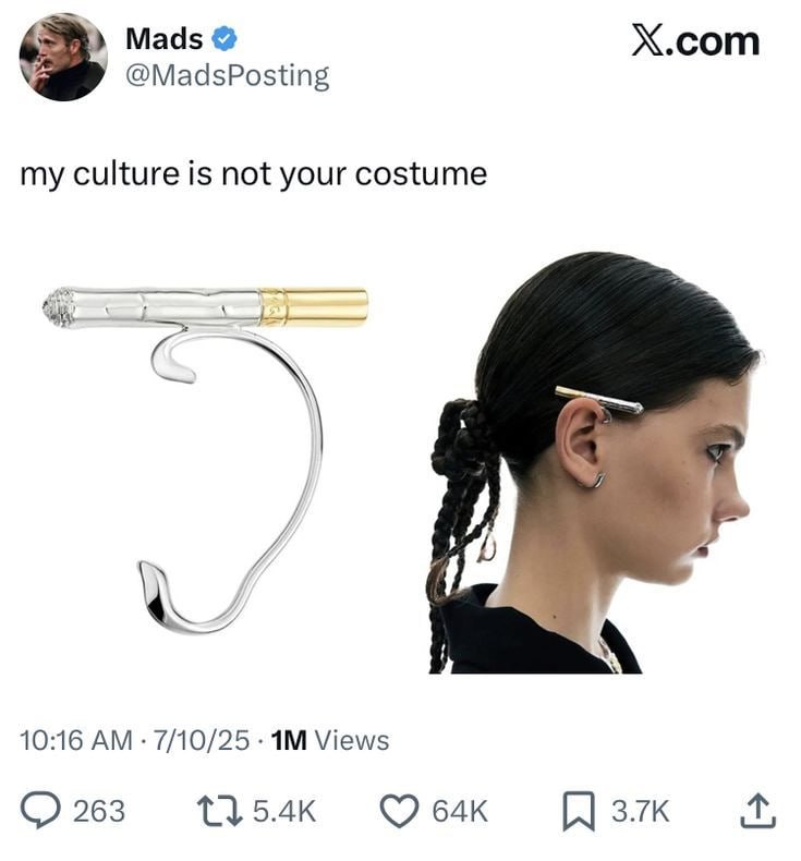 Mads Х.сот @MadsPosting my culture is not your costume С и 4 10:16 7/10/25 Views