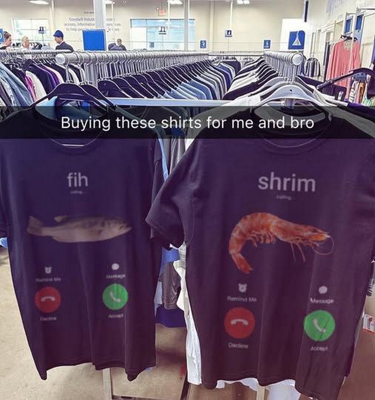 и Buying these shirts for me and bro