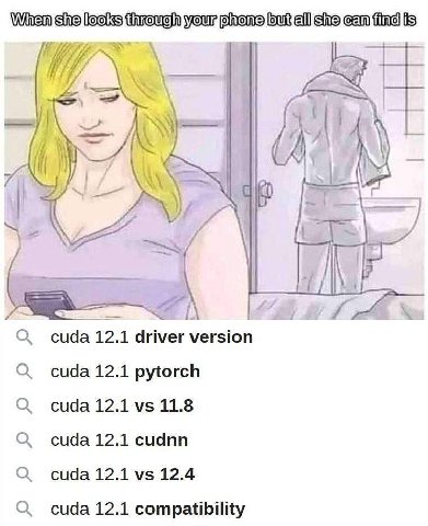 she looks your but ell can is ite lle 4 О cuda 12.1 driver version О, cuda 12.1 pytorch О cuda 12.1 11.8 О cuda 12.1 cudnn О cuda 12.1 12.4 О cuda 12.1 compatibility