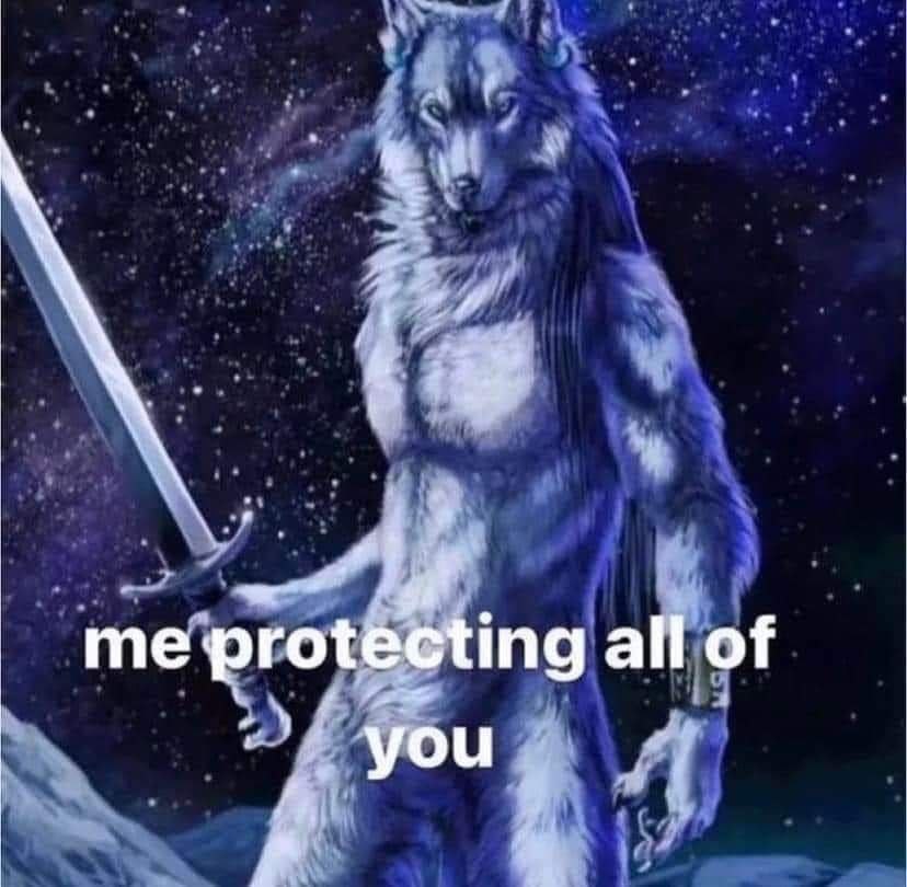 me protecting all of you