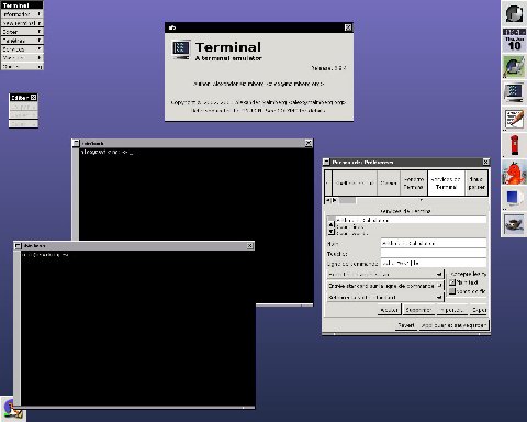 New Info я Terminal 10 Masquer Aterminal emulator Released under the GNU GPL. See COPYING for details. Panneaudes Préiérences Я Shell par défaut Services Terminal parser services Terminal lines [У] wo