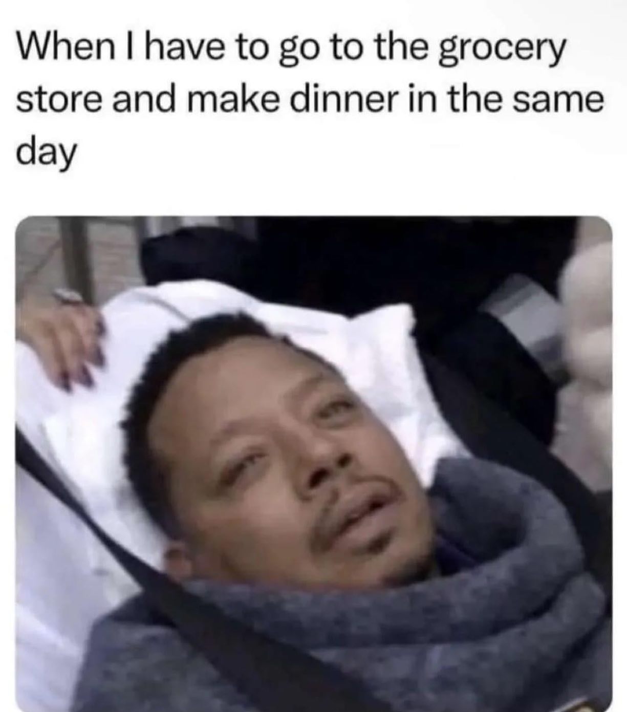 When have to to the grocery store and make dinner in the same day