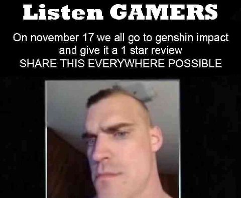 Listen САМЕВ$ On november 17 we all to genshin impact and give ita 1 star review SHARE THIS EVERYWHERE POSSIBLE
