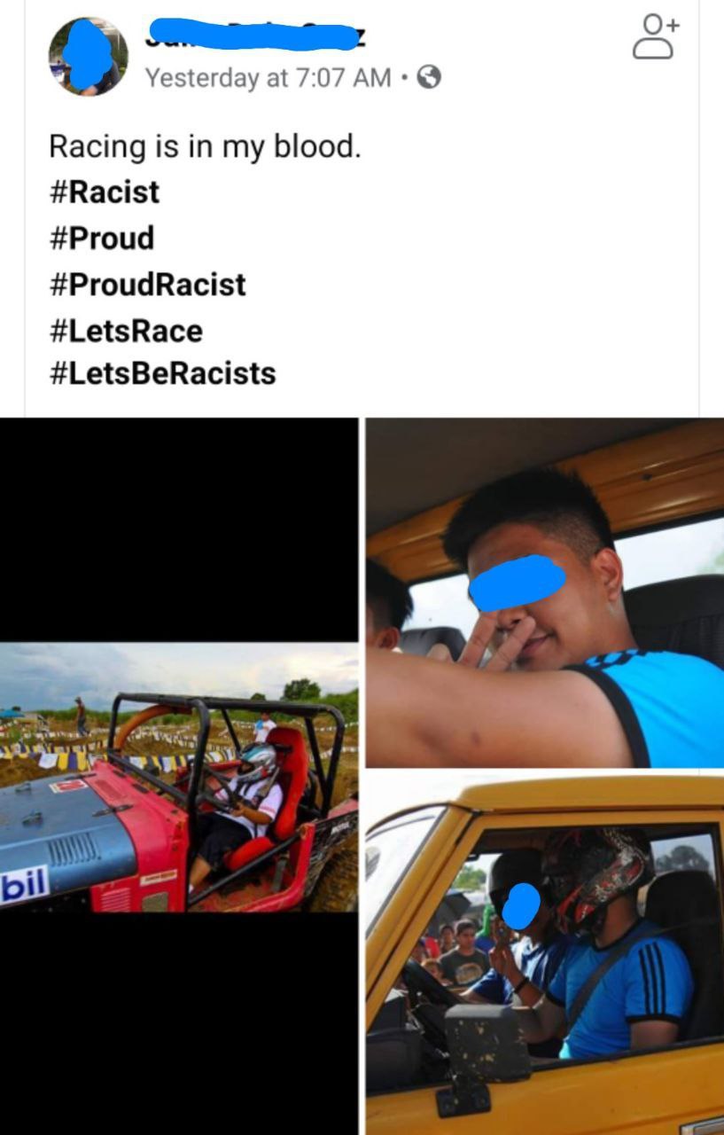Yesterday at 7:07 Racing is in my blood. #Racist #Proud #ProudRacist #LetsRace #LetsBeRacists и Я 4