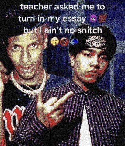 teacher asked me to turn in my essay no snitch 4 у