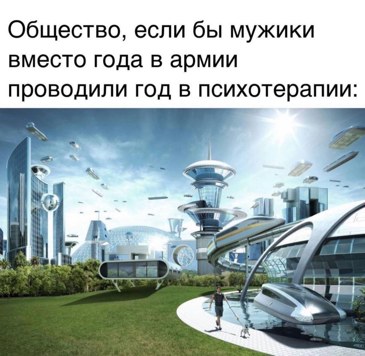 Общество, если бы мужики вместо года в армии проводили год в психотерапии