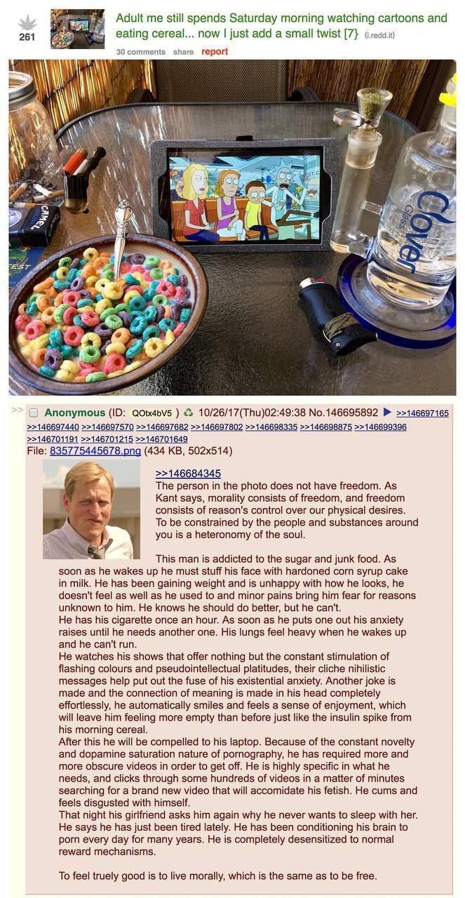 Adult me still spends Saturday morning watching cartoons and 2 $3 261 cereal... now just add a small twist [7} 30 share report у у Tad у 4 i 1 oF 2 а 4 2$ Anonymous 10/26/17(Thu)02:49:38 No.146695892 