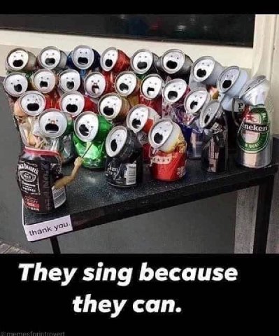 They sing because they can.