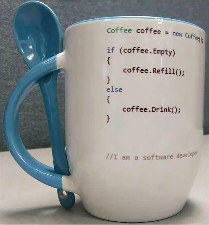 Coffee ote if (coffee. Empty) coffee.Refill(), else coffee.Drink(); //I a software дече