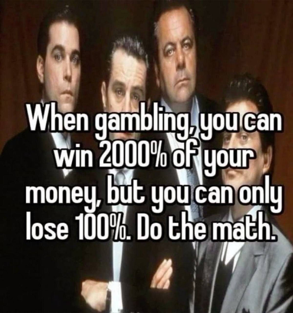 Whe Win 2000% money, you сай only lose the math, 4