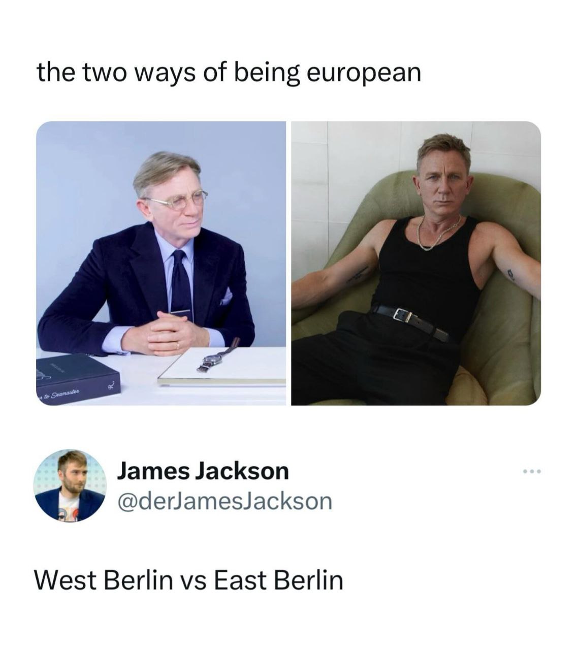 the two ways of being european James Jackson West Berlin East Berlin