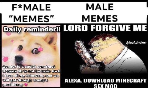 F*MALE MALE “MEMES” MEMES Daily LORD shakur a ALEXA. DOWNLOAD MINECRAFT