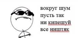 вокруг шум пусть так ни кипешуй все ништяк