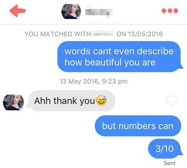 YOU MATCHED WITH ON 13/05/2016 words cant even describe how beautiful you are 13 May 2016, 9:23 Ahh thank but numbers can Sent