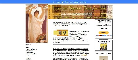 Heartbreaking: The Internet Sacred Texts Archive has changed their design to "Claude, make me a website"