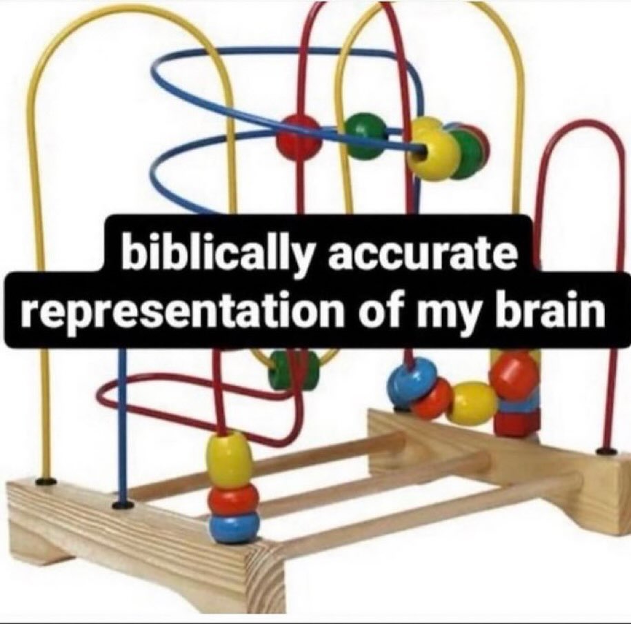 biblically accurate representation of my brain