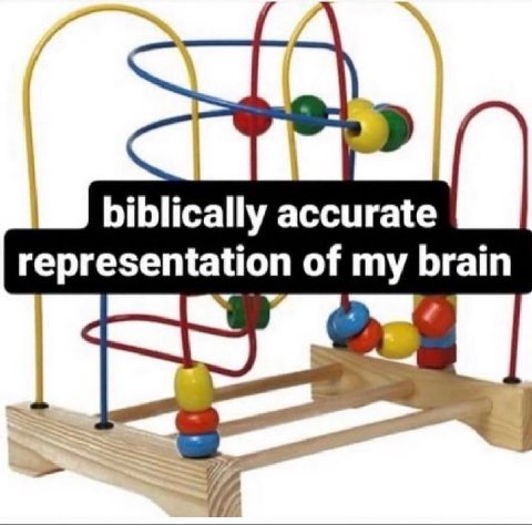 biblically accurate representation of my brain
