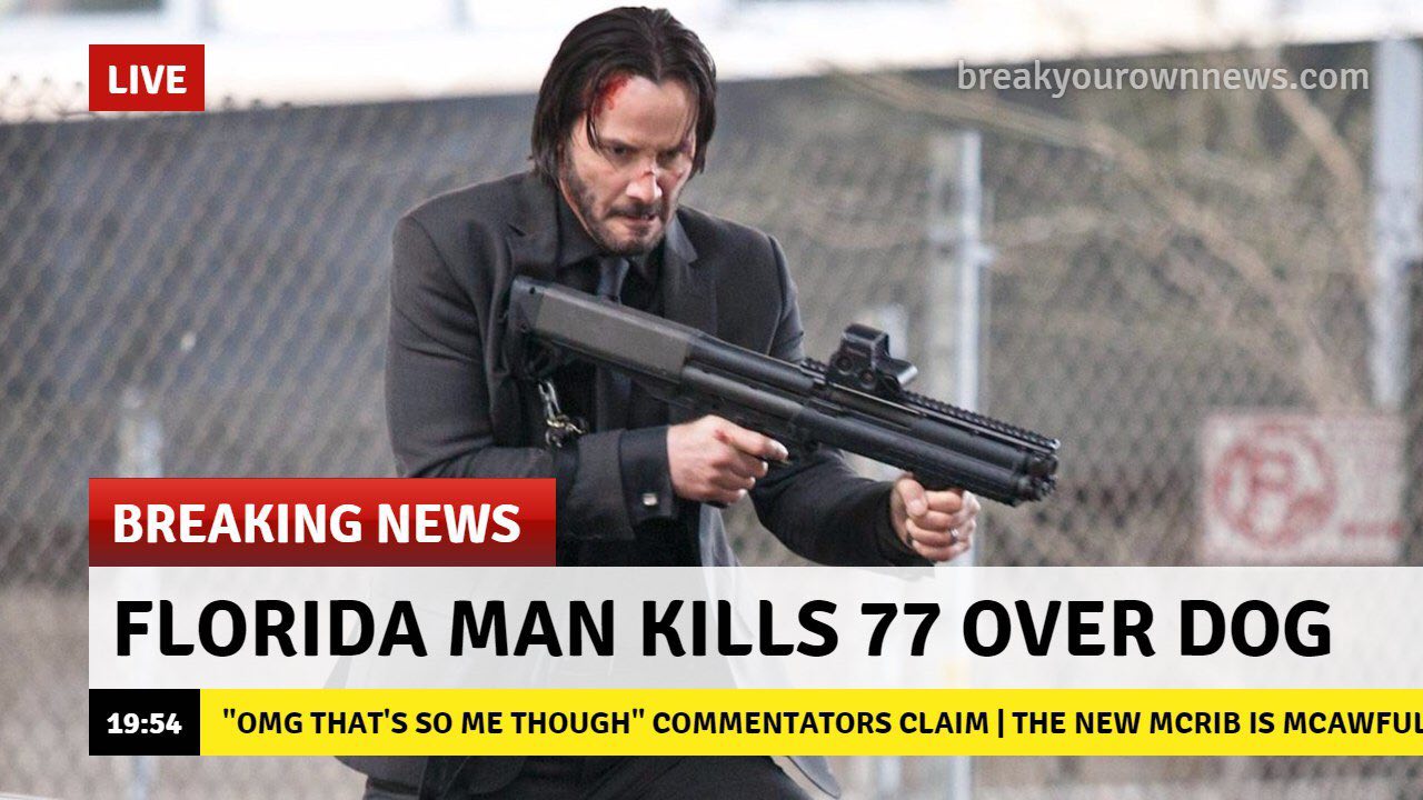 LIVE 7. 4 BREAKING NEWS MAN KILLS 77 OVER DOG 'ОМС THAT'S SO ME THOUGH" COMMENTATORS CLAIM THE NEW MCRIB IS MCAWFU