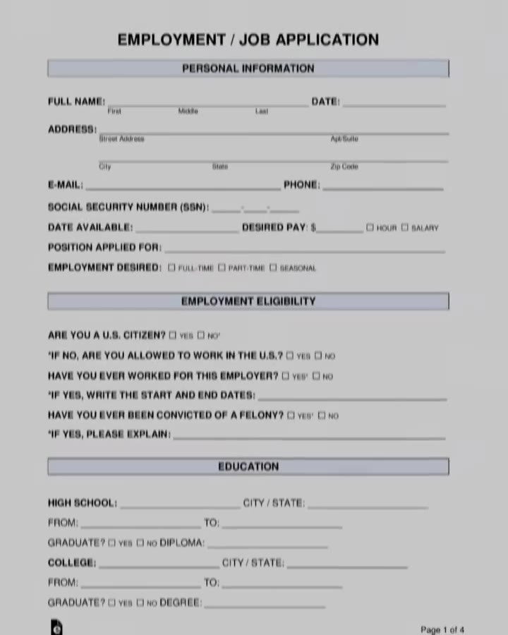 SLIDE YOUR FINGER ALONG WITH THE RHYTHM EMPLOYMENT / JOB APPLICATION | PERSONAL INFORMATION | EMAIL PHONE: SOGIAL BECURITY NUMBER (694): DATE AVAILABLE: DESIRED PAY: $. (3 oun С naLany POSITION APPLIE