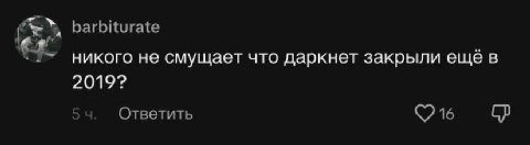 barbiturate никого не смущает что даркнет закрыли еще в 2019? Ответить