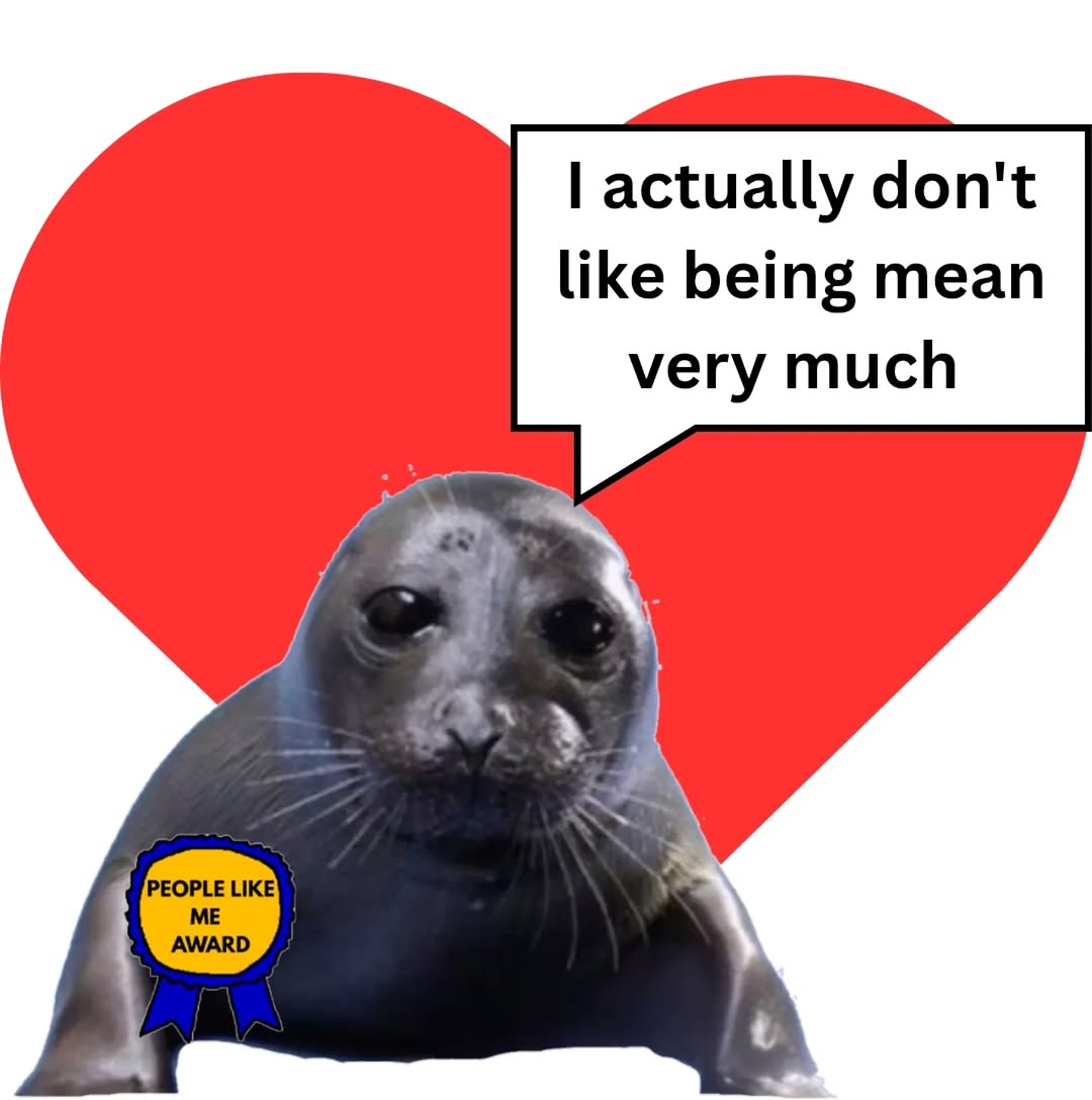actually don't like being mean very much