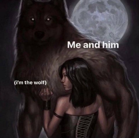 Me and him the wolf)