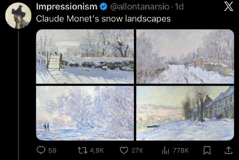 Impressionism Claude snow landscapes 24 58 я