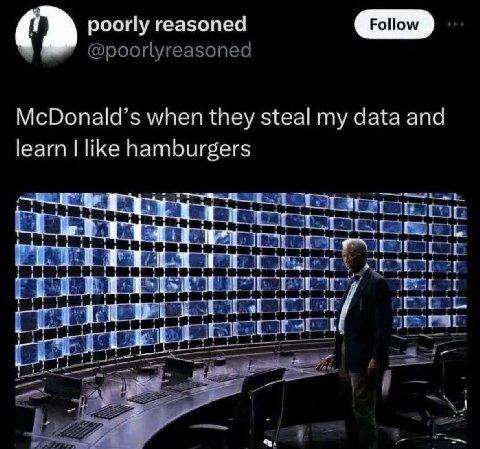 poorly reasoned Follow McDonald’s when they steal my data and learn ПКе hamburgers