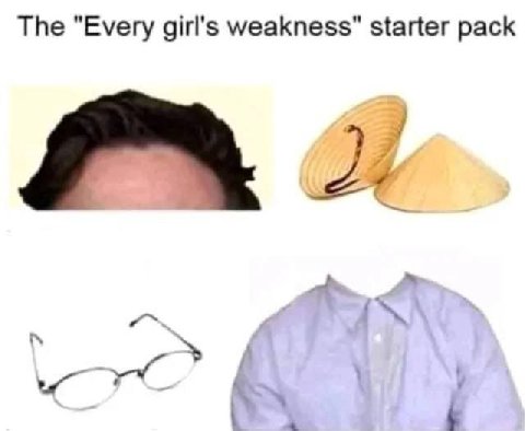The "Every girl's weakness" starter pack
