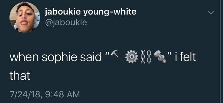 jaboukie young-white У @jaboukie when sophie said i felt that 7/24/18, 9:48