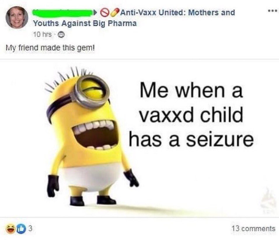 United: Mothers and Youths Against Big Pharma 0 My friend made this gem! мпеп а vaxxd child a has a seizure 0: 13 comments