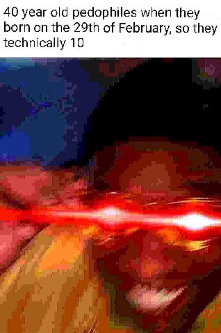 40 year old pedophiles when they born on the of February, so they technically 10