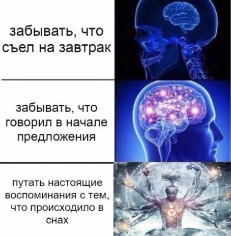 забывать, что съел на завтрак забывать, что у) говорил в начале предложения путать настоящие воспоминания с тем, что происходило в снах