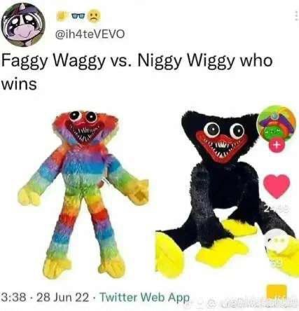 @ih4teVEVO Faggy Waggy Niggy Wiggy who wins 44,4 3:38 28 Jun 22 Twitter Web App