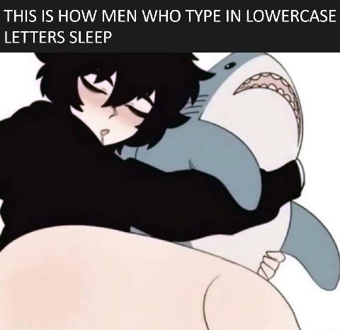 THIS IS HOW MEN WHO ТУРЕ IN LOWERCASE LETTERS SLEEP