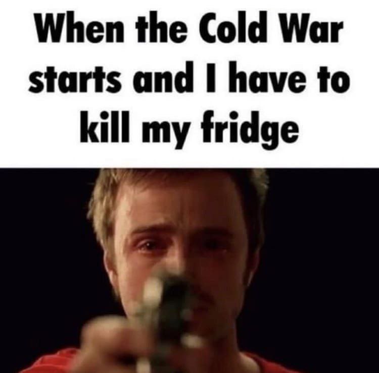 When the Cold War starts and have to kill my fridge