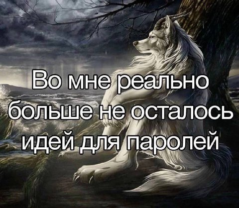 МНЕ ‘больше He, осталось ‘идей. паролей a