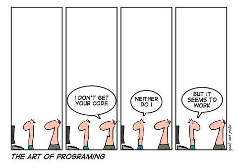 BUT IT DON'T GET SEEMS TO YOUR CODE WORK THE ART OF PROGRAMING